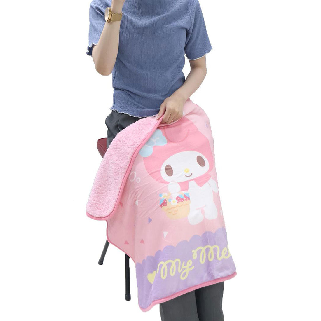シネマコレクション cinemacollection マイメロディ ひざ掛け毛布 ふわふわブランケット ボタン付き サンリオ ウォーマー雑貨 防寒用品 キャラクター グッズ 他