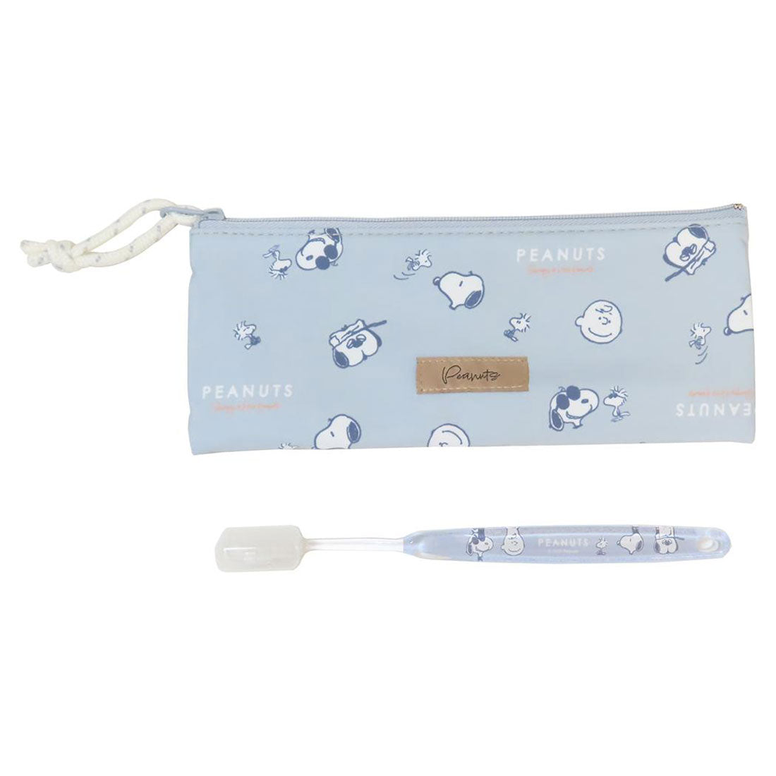 シネマコレクション cinemacollection スヌーピー 歯磨きセット 歯ブラシ＆ポーチセット Dusky palette GY ピーナッツ マリモクラフト トラベル用品 キャラクター グッズ【返品不可商品】 （ブルー） ブルー