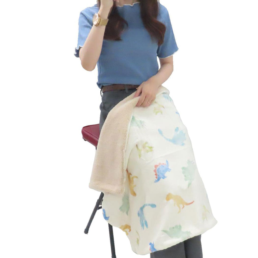 シネマコレクション cinemacollection ブランケット デジプリブランケット ディノランド アイボリー フレンズヒル 防寒用品 ウォーマー雑貨 かわいい グッズ 他