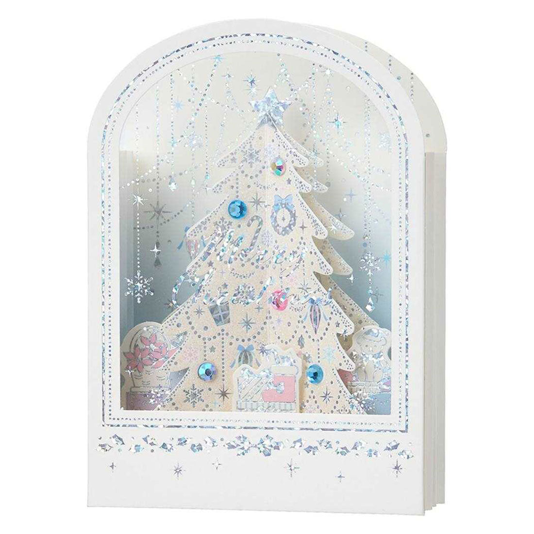 シネマコレクション cinemacollection CHRISTMAS グリーティングカード クリスマスカード JX 35-5 白い枠にツリー サンリオ プレゼント メッセージカード グッズ 他