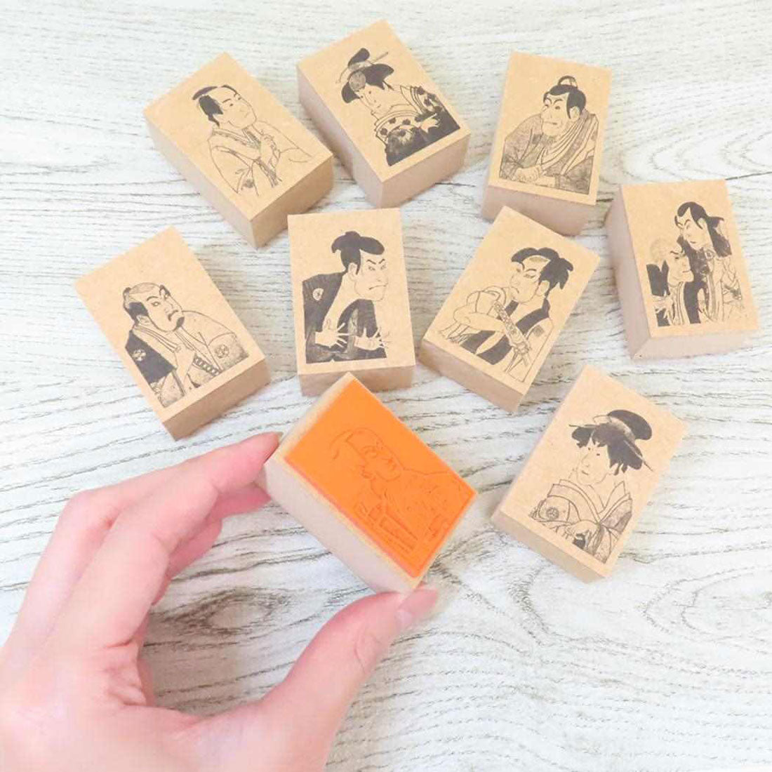 シネマコレクション cinemacollection 東洲斎写楽 蔦屋重三郎 ハンコ ラバースタンプコレクション SHARAKU 恋女房染分手綱セット フレームウエア 浮世絵 手帳デコ グッズ 他