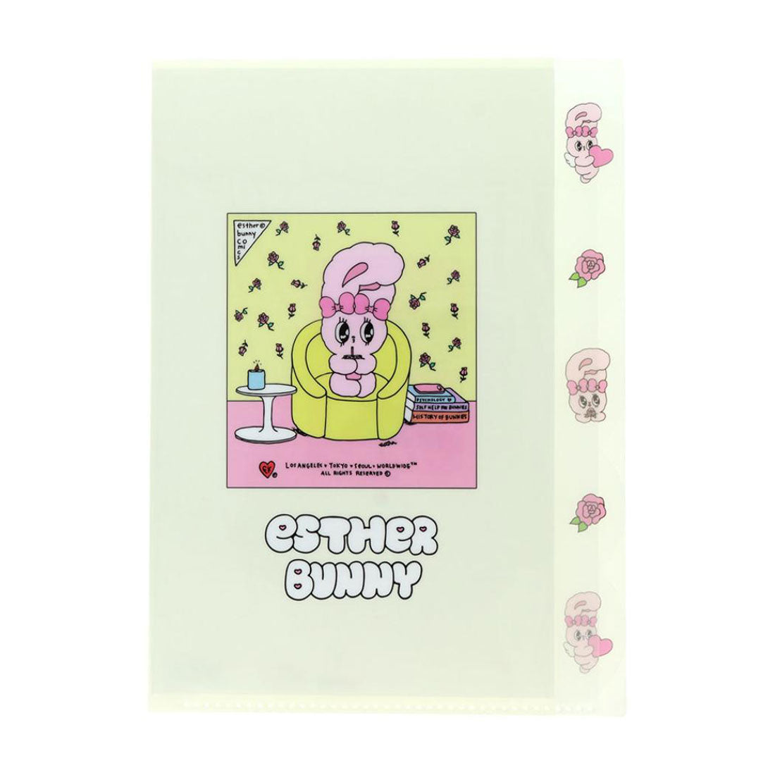 シネマコレクション cinemacollection エスターバニー ポケットファイル ダイカットクリアファイル5P A4 クリーム ESTHER BUNNY サンスター文具 新学期準備文具 かわいい キャラクター グッズ 他