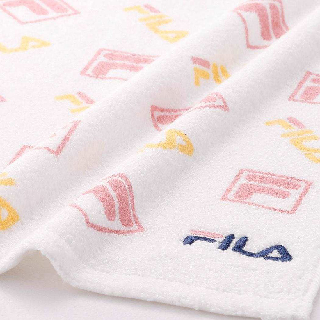 シネマコレクション cinemacollection FILA フィラ ネックタオル フルフィーコットン タオルマフラー ロゴミックス ピンク タオル美術館 プレゼント 汗拭きタオル グッズ 他