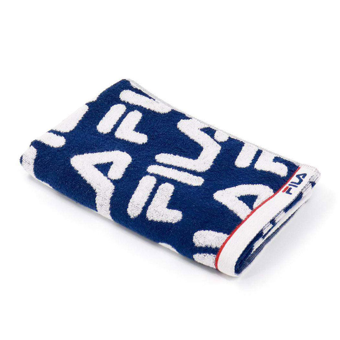 シネマコレクション cinemacollection FILA フィラ フェイスタオル フルフィーコットン スポーツタオル 総柄 ネイビー タオル美術館 プレゼント 汗拭きタオル グッズ 他