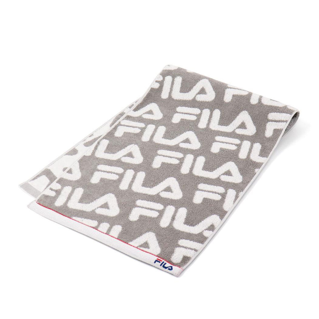 シネマコレクション cinemacollection FILA フィラ フェイスタオル フルフィーコットン スポーツタオル 総柄 グレー タオル美術館 プレゼント 汗拭きタオル グッズ 他