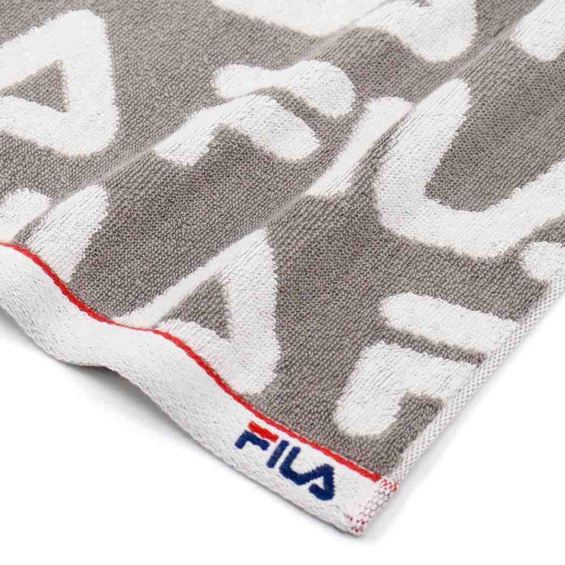 シネマコレクション cinemacollection FILA フィラ フェイスタオル フルフィーコットン スポーツタオル 総柄 グレー タオル美術館 プレゼント 汗拭きタオル グッズ 他