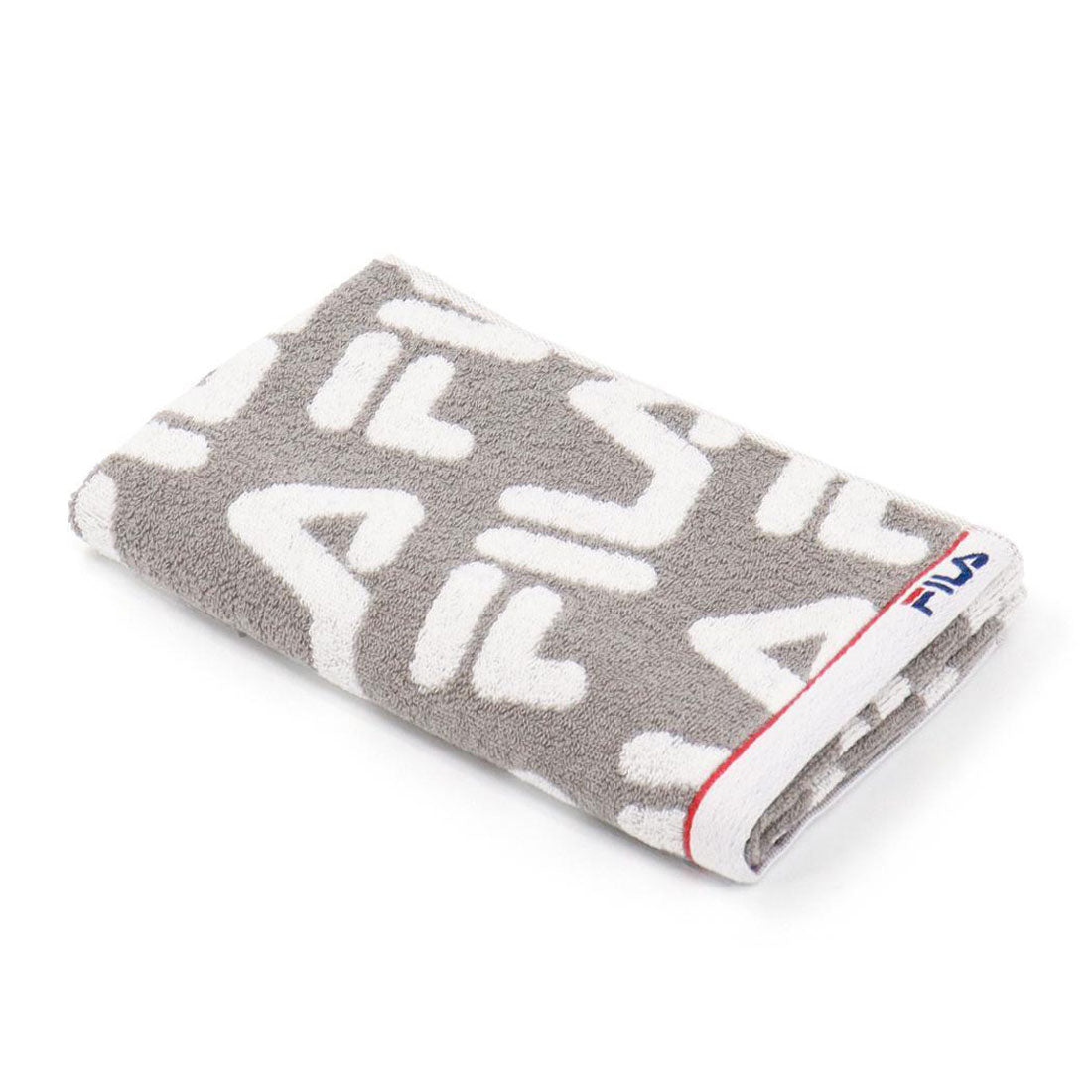 シネマコレクション cinemacollection FILA フィラ フェイスタオル フルフィーコットン スポーツタオル 総柄 グレー タオル美術館 プレゼント 汗拭きタオル グッズ 他