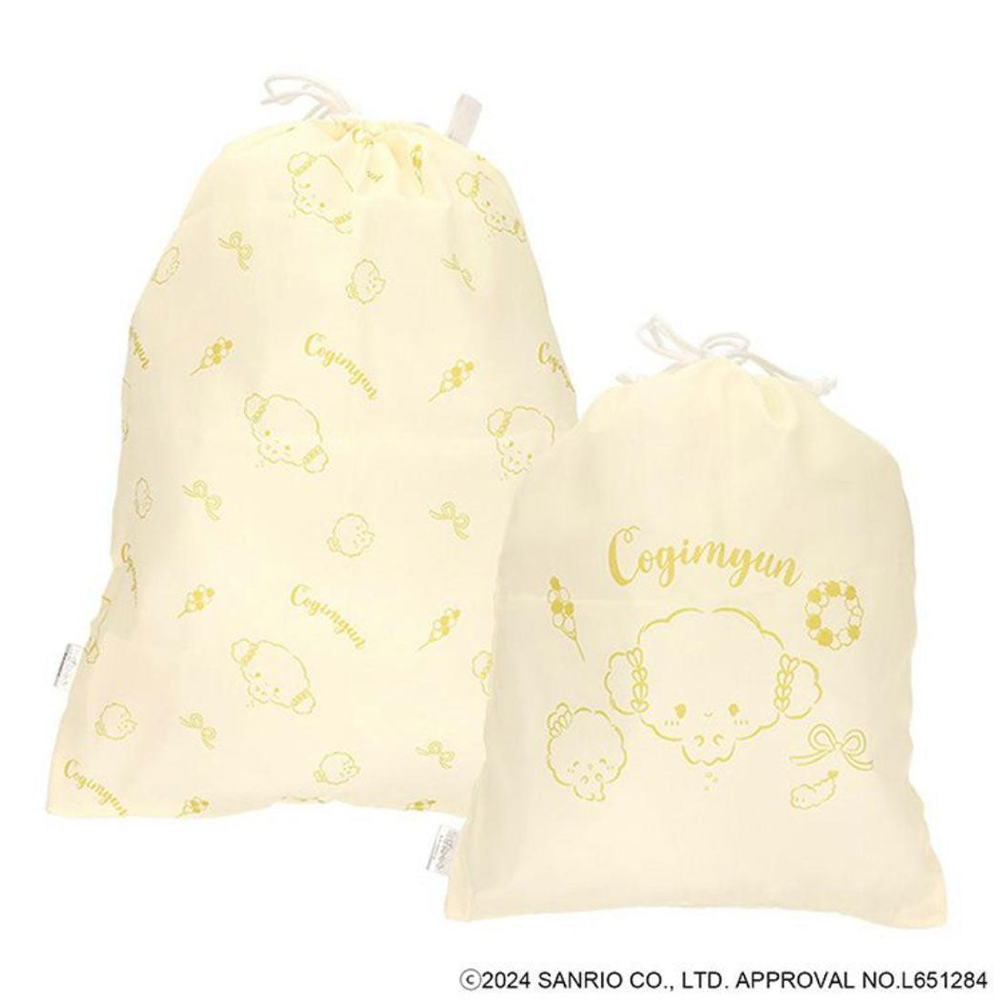 シネマコレクション cinemacollection こぎみゅん 巾着袋 マルチ巾着2個セット Lサイズ Mサイズ サンリオ ゾーウィー プレゼント キャラクター グッズ ホワイト