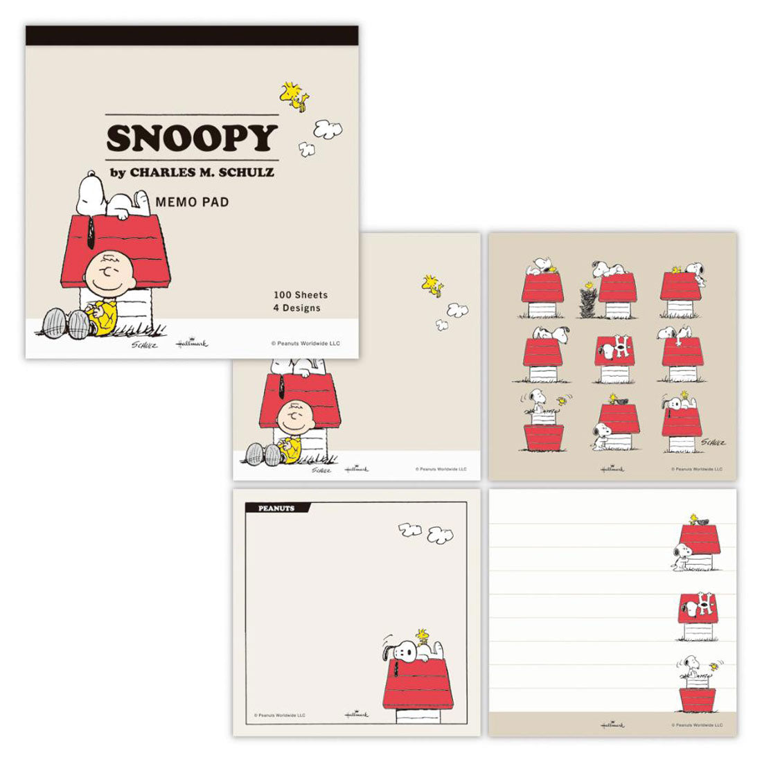 シネマコレクション cinemacollection スヌーピー メモ帳 メモパッド Happiness is Red HOUSE ピーナッツ 日本ホールマーク かわいい キャラクター グッズ 他