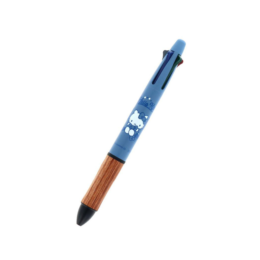 シネマコレクション cinemacollection ハローキティ 多機能ボールペン Dr.Grip4＋1 WOOD サンリオ サンスター文具 大学生 高校生 プレゼント キャラクター グッズ ブルー