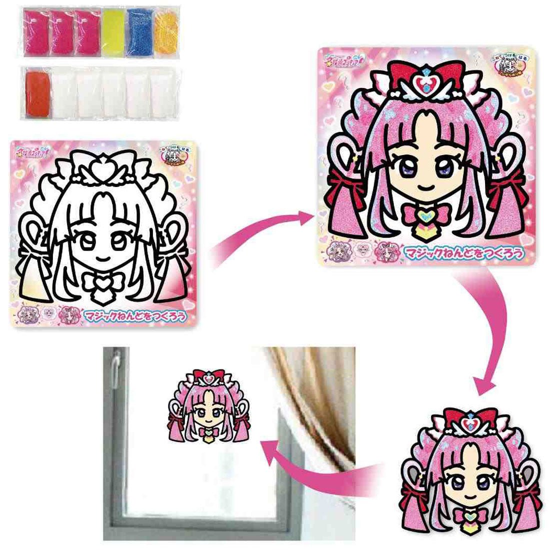シネマコレクション cinemacollection 名探偵プリキュア！ 知育玩具 マジックねんど キュアミスティック ノブカンパニー ぬり絵 マジック粘土 アニメキャラクター グッズ 他