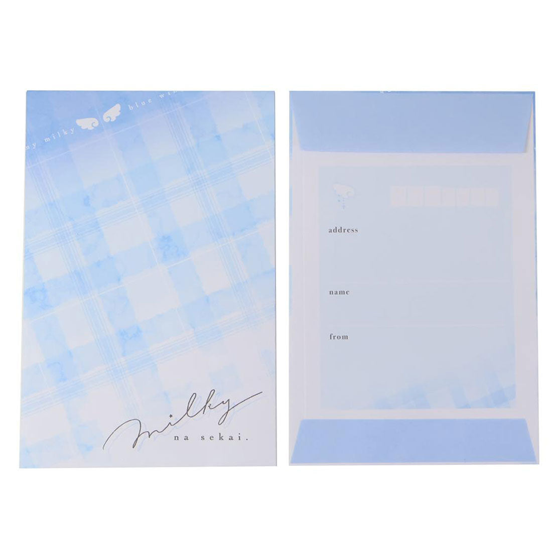 シネマコレクション cinemacollection milky blue 手紙セット リボン付きレター MIX カミオジャパン 便箋＆封筒 レターセット かわいい グッズ 他