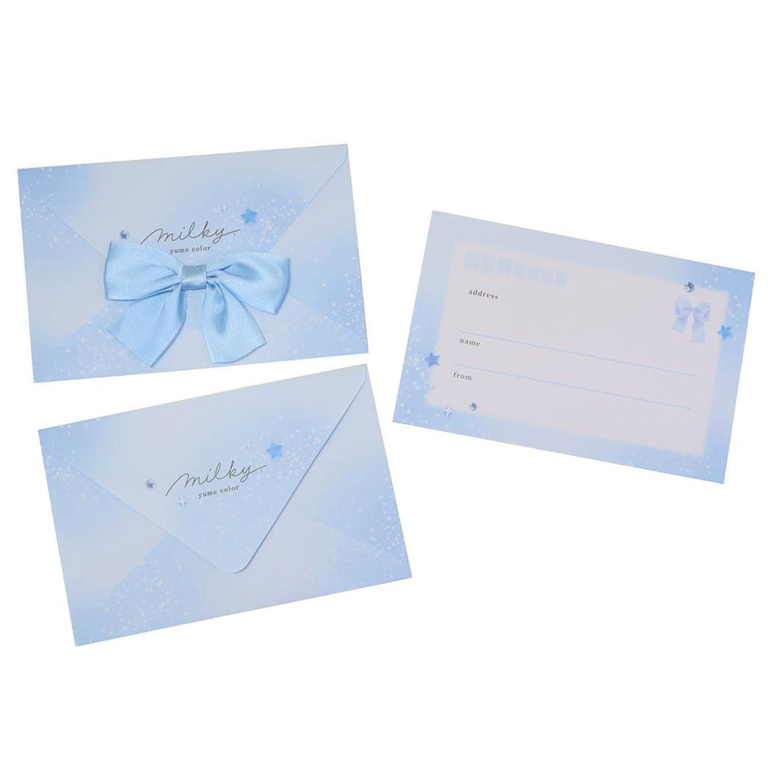 シネマコレクション cinemacollection milky blue 手紙セット リボン付きレター MIX カミオジャパン 便箋＆封筒 レターセット かわいい グッズ 他
