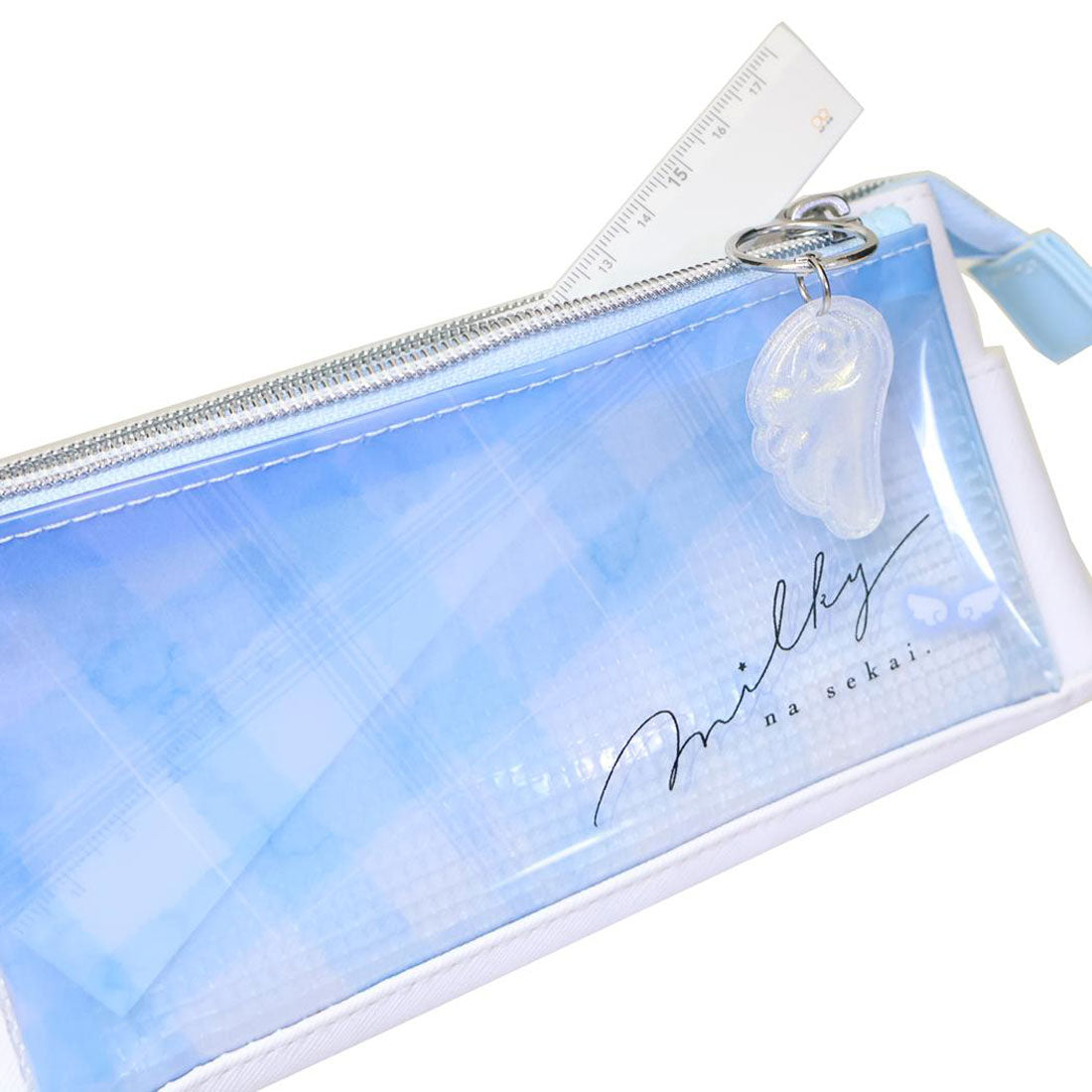 シネマコレクション cinemacollection milky blue ペンポーチ サンカクマルチペンケース チェック カミオジャパン 筆箱 新学期準備文具 かわいい グッズ 他