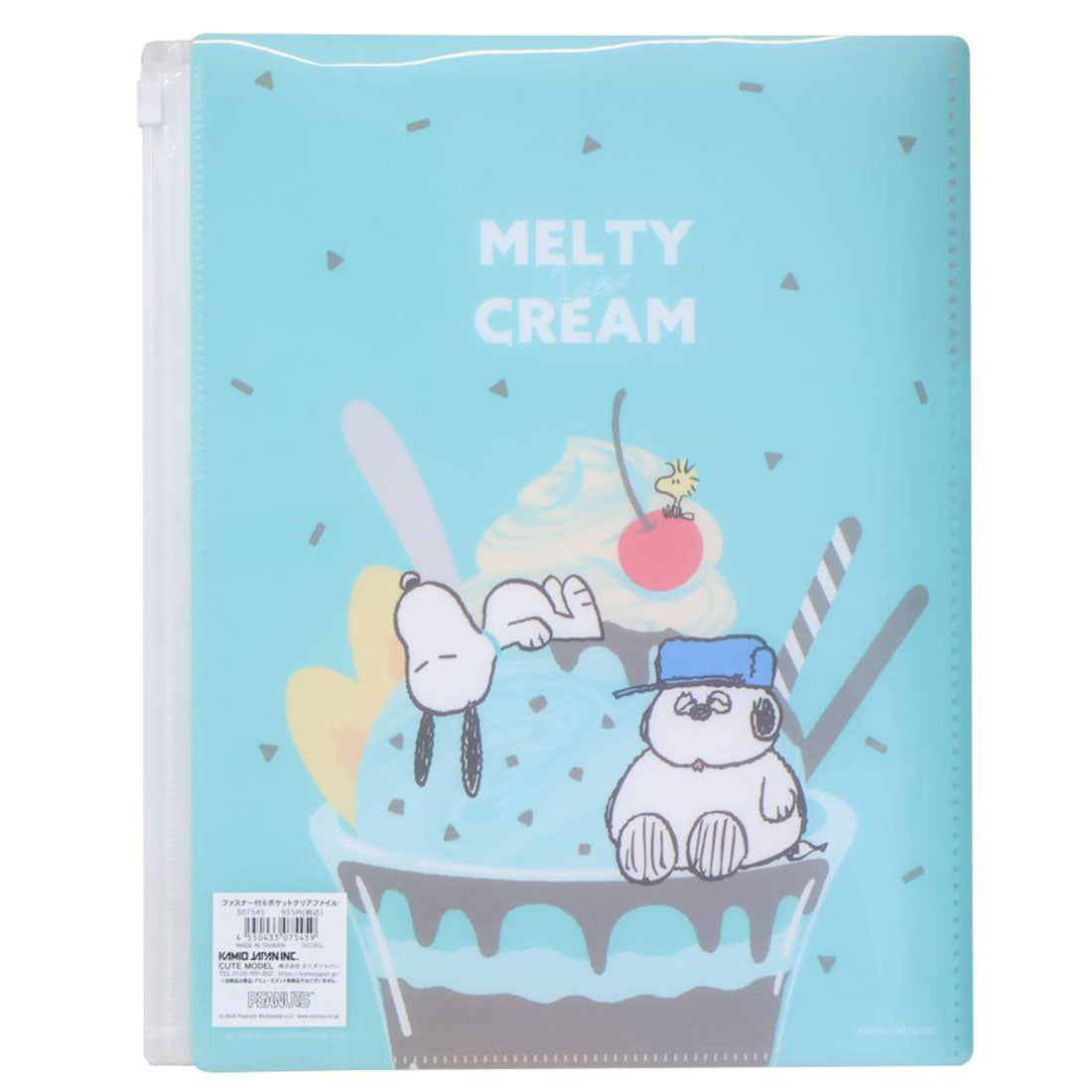 シネマコレクション cinemacollection スヌーピー ポケットファイル ファスナー付き6ポケットクリアファイル MELTY ICE CREAM ピーナッツ カミオジャパン 新学期準備文具 キャラクター グッズ 他