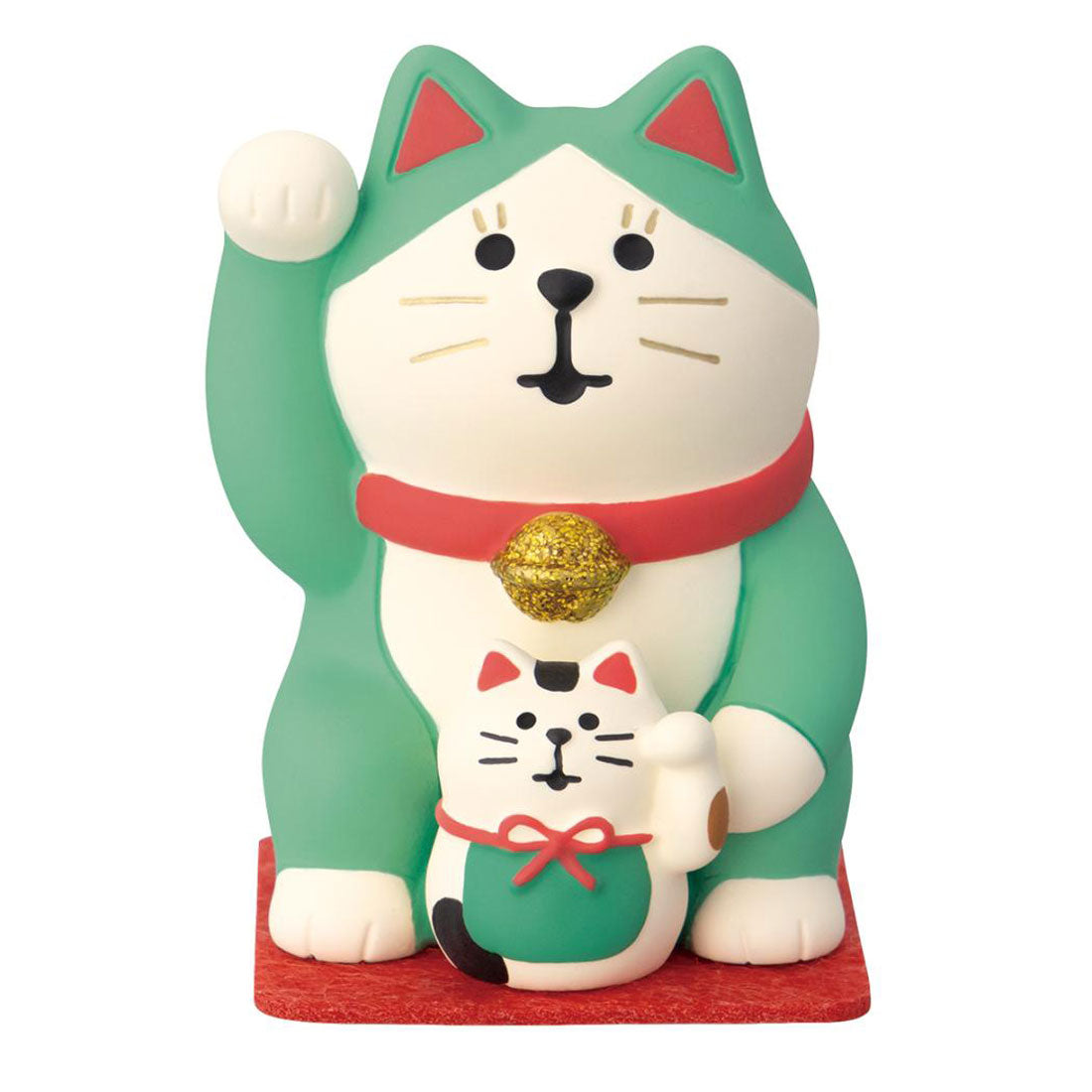 シネマコレクション cinemacollection concombre FUKU 福 MONO マスコット 開運カラー招き猫 緑 平穏無事 デコレ インテリア かわいい グッズ 他