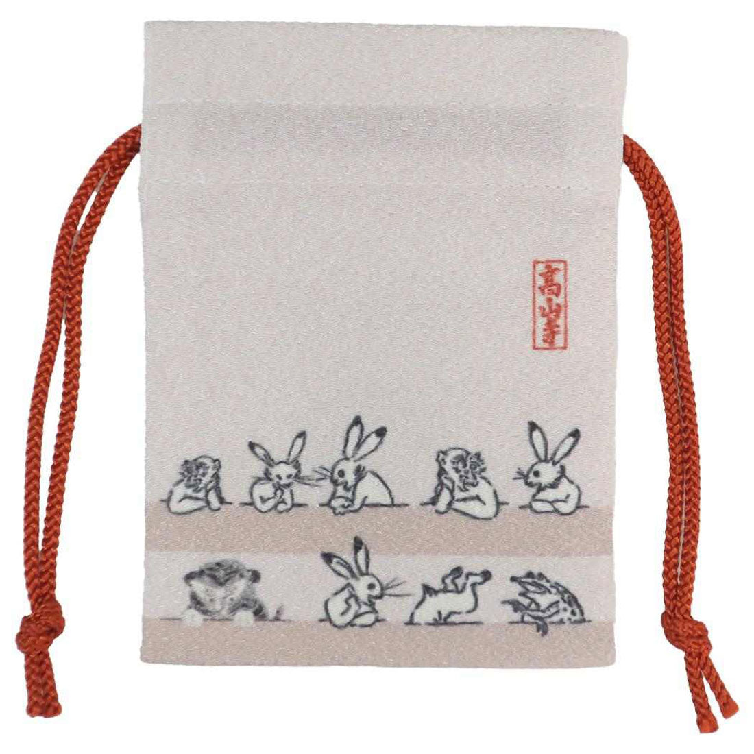 シネマコレクション cinemacollection 鳥獣戯画Xトラりん ミニ巾着袋 豆巾着 PK マリモクラフト まめきんちゃく 小物入れ キャラクター グッズ 他