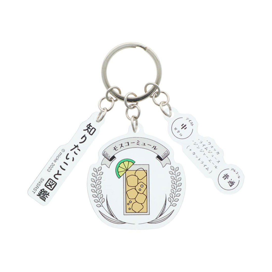 シネマコレクション cinemacollection 知りたいこと図鑑 キーリング 3連アクリルキーホルダー C サンスター文具 プレゼント アクキー グッズ マルチカラー