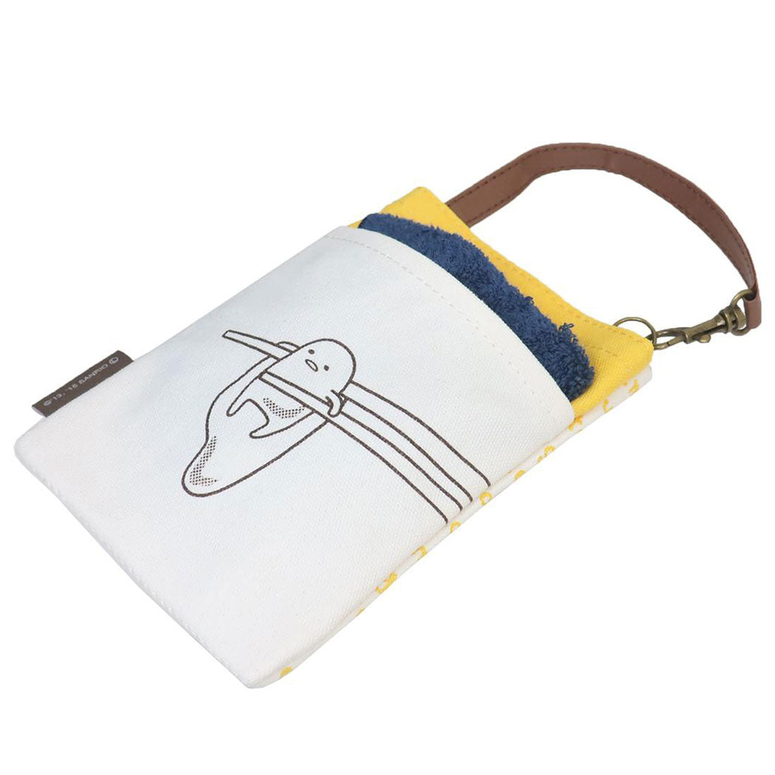 シネマコレクション cinemacollection ぐでたま スマホポーチ マルチミニトート gudetama サンリオ ワタナベ 小物入れ iPhone6サイズ対応 キャラクター グッズ イエロー