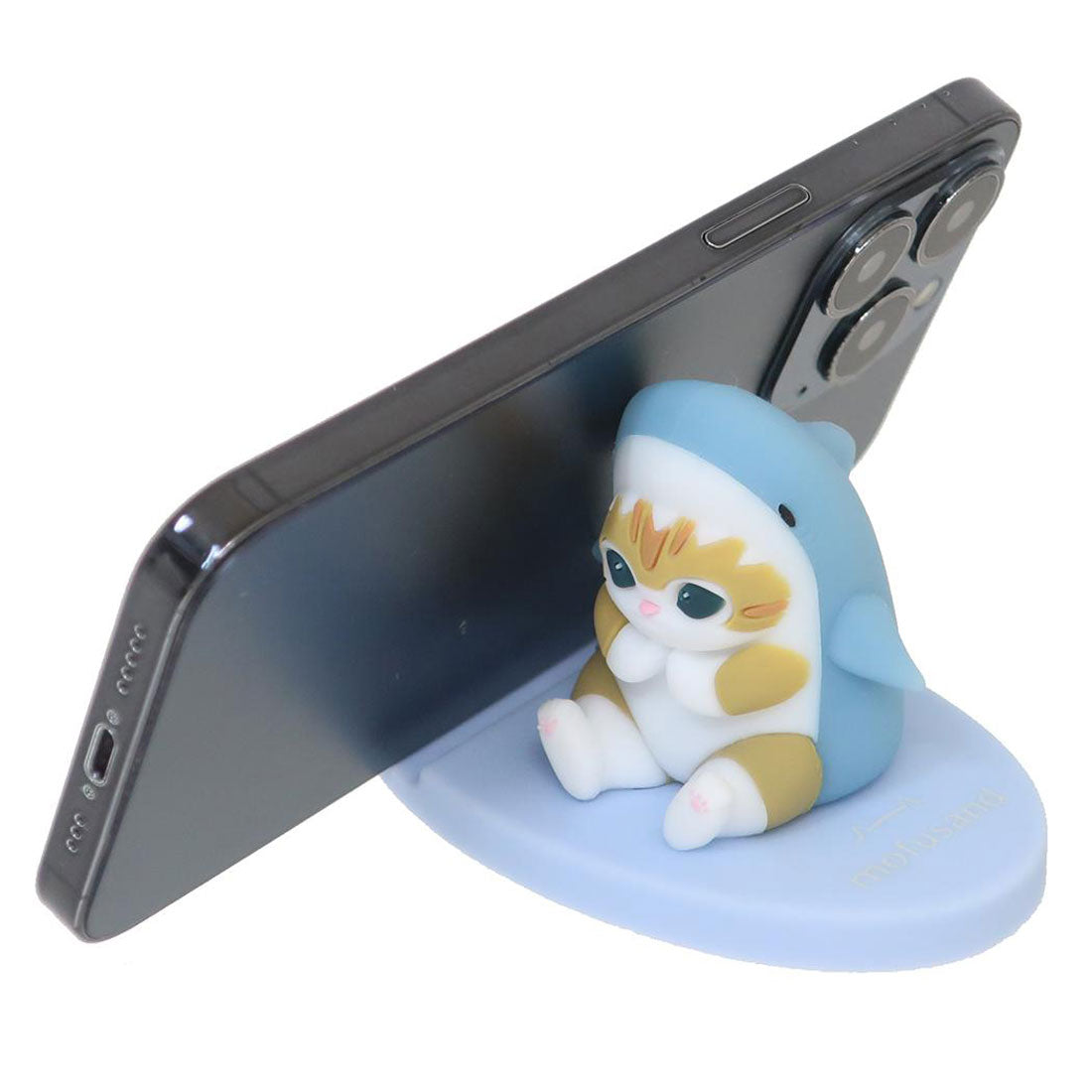 シネマコレクション cinemacollection モフサンド スマホスタンド マスコットモバイルスタンド サメにゃん mofusand グルマンディーズ スマートフォンスタンド スマホ置き キャラクター グッズ ブルー