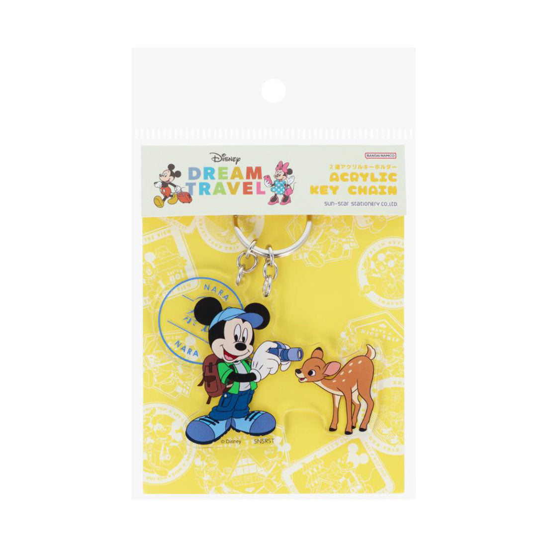 シネマコレクション cinemacollection ミッキーマウス キーリング 2連アクリルキーホルダー DREAM TRAVEL 奈良県 ディズニー サンスター文具 アクキー キャラクター グッズ 他