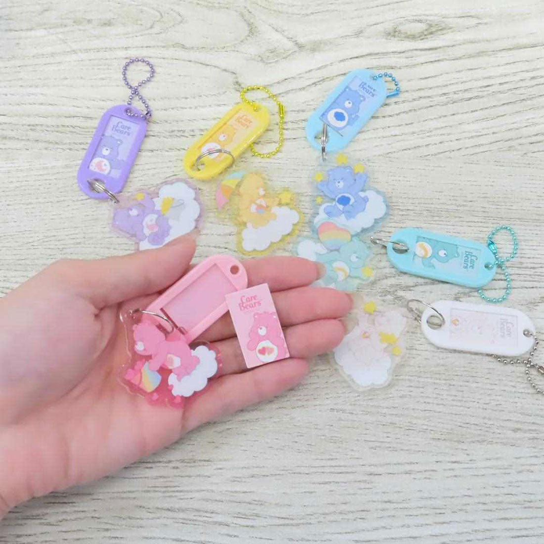 シネマコレクション cinemacollection ケアベア キーチェーン ネームタグキーホルダー グランピーベア CareBears ティーズファクトリー かわいい キャラクター グッズ ブルー