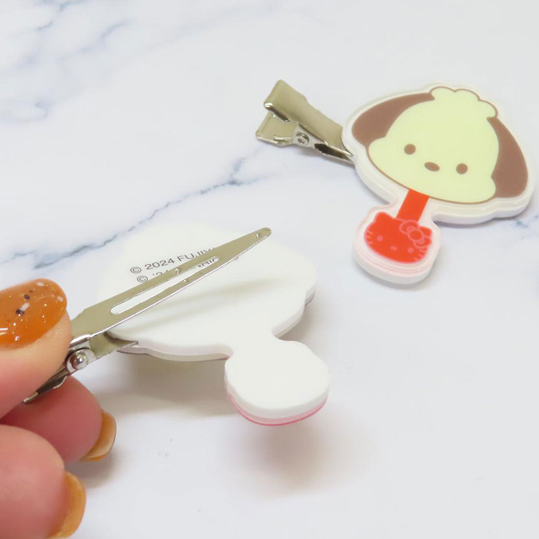 シネマコレクション cinemacollection ポチャッコ ヘアアクセ ヘアクリップ 2個セット サンリオキャラクターズチョコレート サンリオ バンダイ 前髪クリップ キャラクター グッズ グリーン