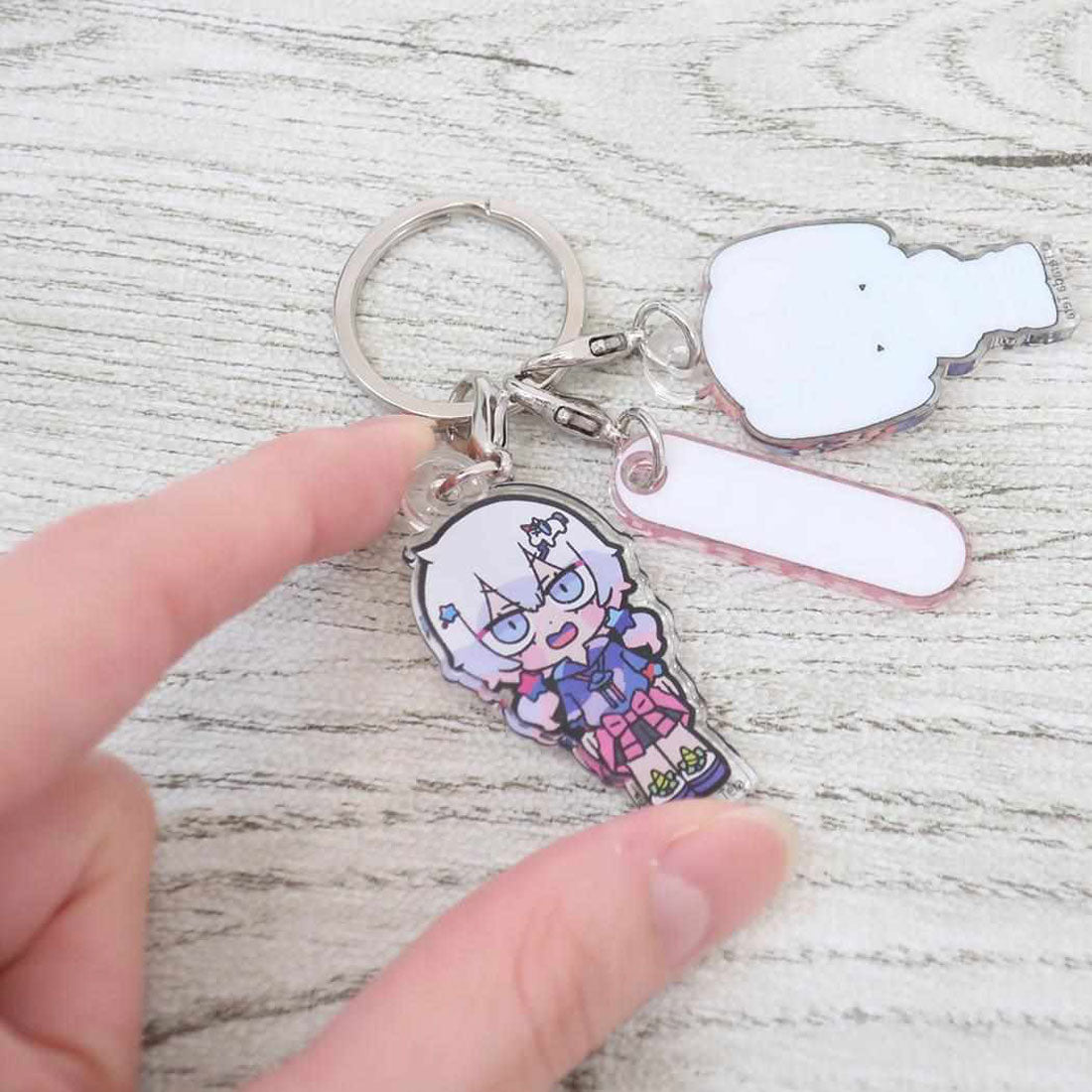 シネマコレクション cinemacollection 寺田てら キーリング 3連アクリルキーホルダー C ワタナベ 3チャーム アクキー かわいい グッズ マルチカラー