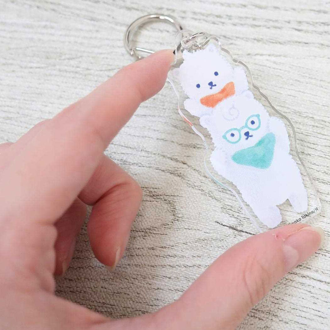 シネマコレクション cinemacollection しろくまきょうだい キーリング アクリルキーホルダー きょうだい ワタナベ アクキー 絵本キャラクター グッズ マルチカラー
