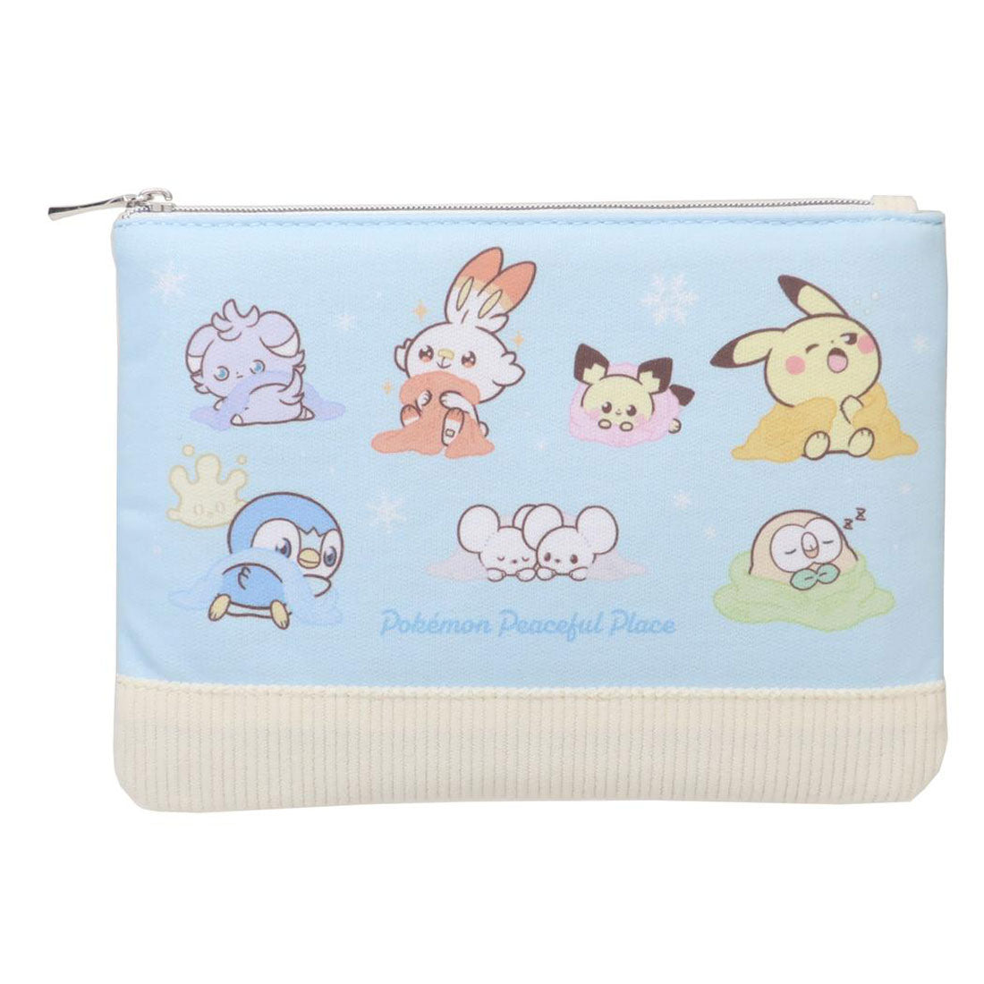 シネマコレクション cinemacollection ポケットモンスター コスメポーチ フラットポーチ ポケピース ウインターシリーズ ポケモン マリモクラフト 化粧ポーチ 小物入れ キャラクター グッズ ブルー