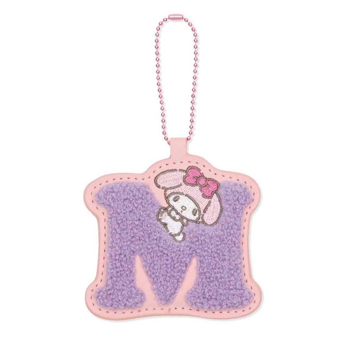 シネマコレクション cinemacollection マイメロディ キーチェーン イニシャルホルダー 相良刺繍 M サンリオ エムプラン プチギフト キャラクター グッズ パープル