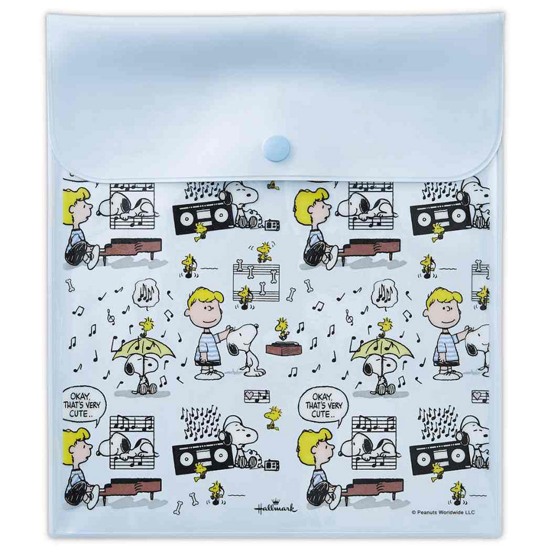 シネマコレクション cinemacollection スヌーピー ポーチ フラットポーチ SNLFブルー Life with Snoopy and Friends ピーナッツ 日本ホールマーク 小物入れ キャラクター グッズ ブルー