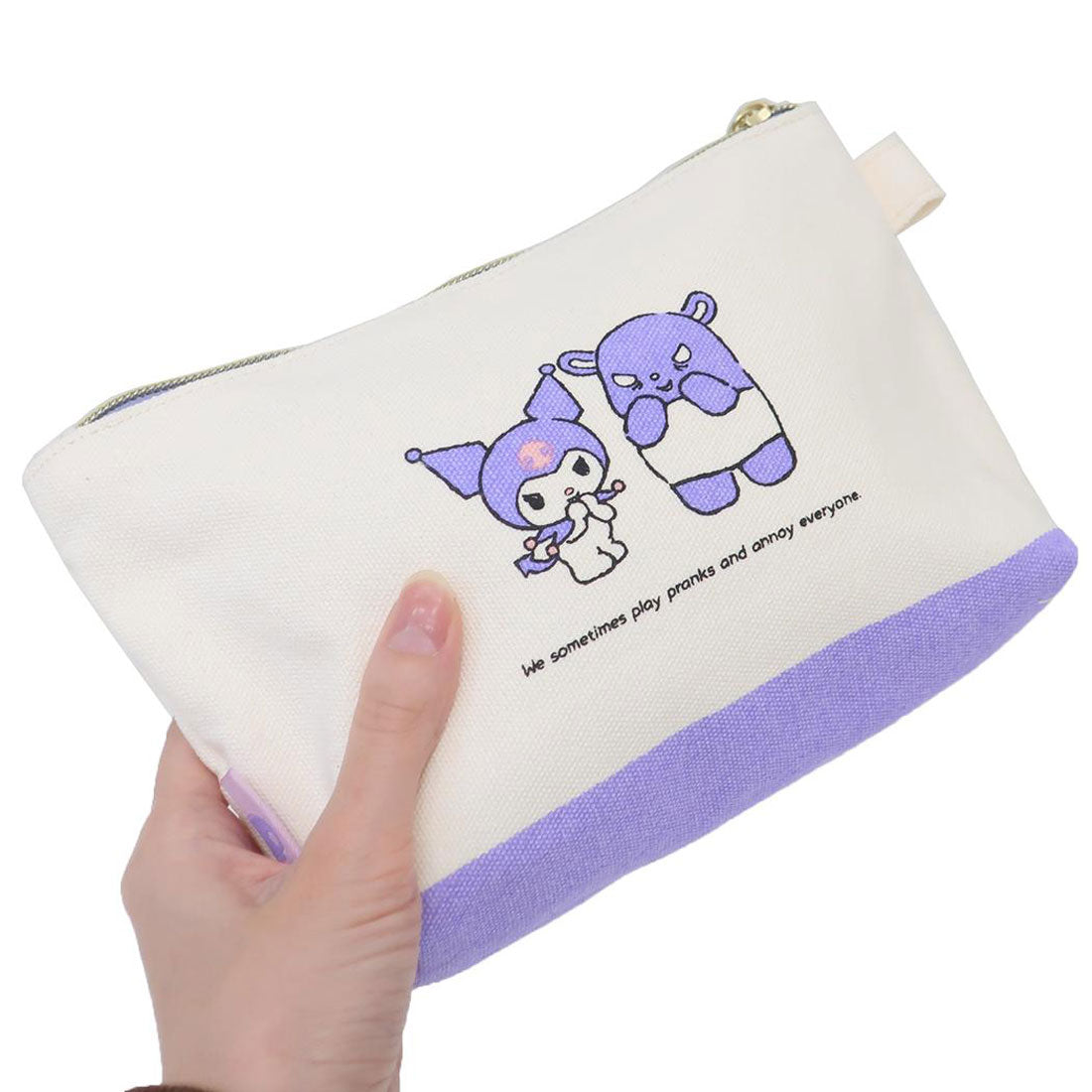 シネマコレクション cinemacollection クロミ コスメポーチ 帆布船型ポーチ サンリオ ケイカンパニー 小物入れ キャラクター グッズ ホワイト