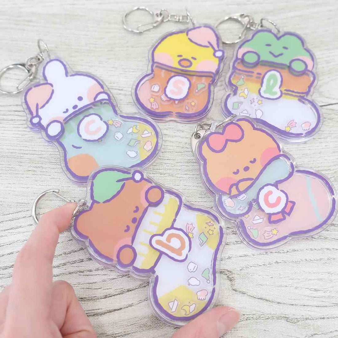 シネマコレクション cinemacollection LINE FRIENDS minini キーリング シャカシャカアクリルキーホルダー サリニ サンタン アクキー キャラクター グッズ 他