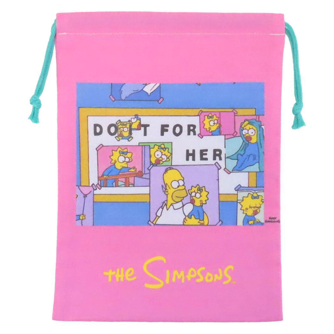 シネマコレクション cinemacollection シンプソンズ 巾着袋 きんちゃくポーチ Do it for her スモールプラネット 小物入れ キャラクター グッズ ピンク