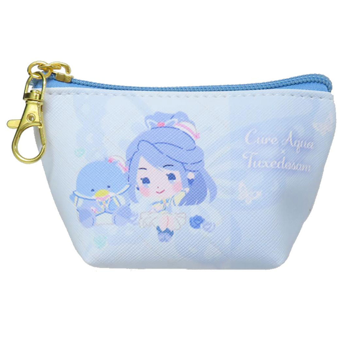 シネマコレクション cinemacollection Yes！ プリキュア5 GoGo！xサンリオキャラクターズ ミニポーチ イヤフォンポーチ キュアアクアxタキシードサム バンダイ 3チャーム キャラクター グッズ ブルー