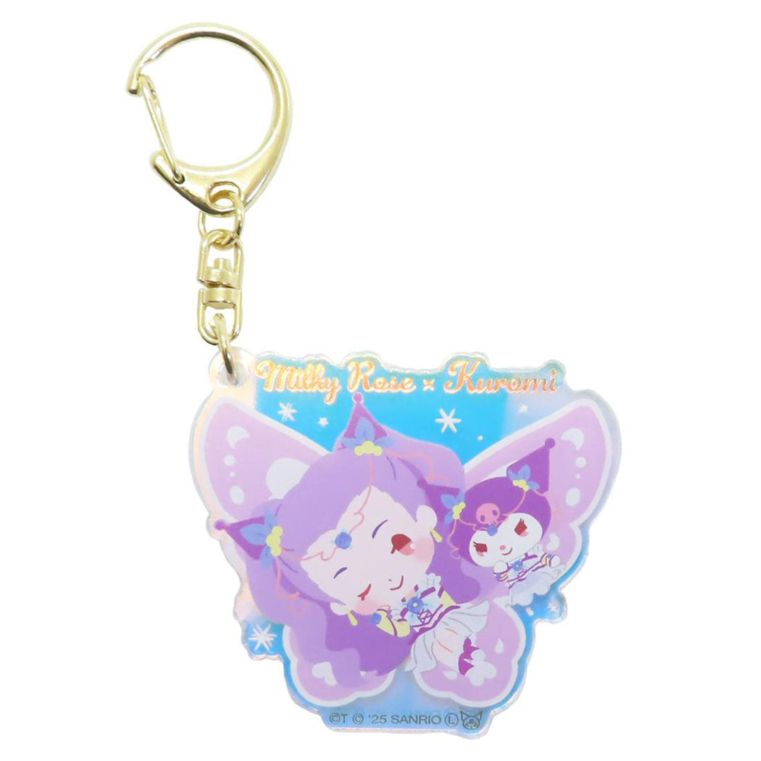 シネマコレクション cinemacollection Yes！ プリキュア5 GoGo！xサンリオキャラクターズ キーリング オーロラアクリルキーホルダー ミルキィローズxクロミ バンダイ プレゼント キャラクター グッズ パープル