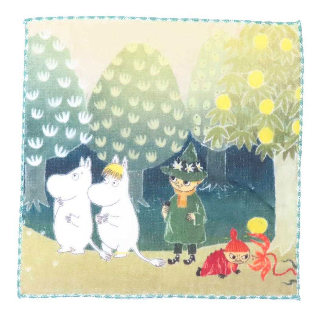 シネマコレクション cinemacollection ムーミン ハンドタオル シャーリング ミニタオル オーガニックコットン 不思議な森で 北欧 丸眞 抗菌防臭加工 キャラクター グッズ マルチカラー