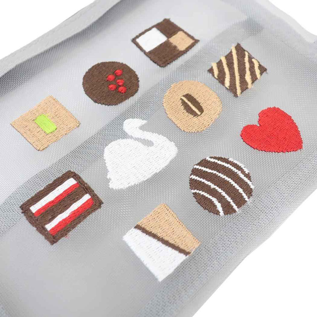 シネマコレクション cinemacollection annas アンナス コスメポーチ 刺繍メッシュポーチ チョコ 学研ステイフル 小物入れ 化粧ポーチ おしゃれ グッズ グレー