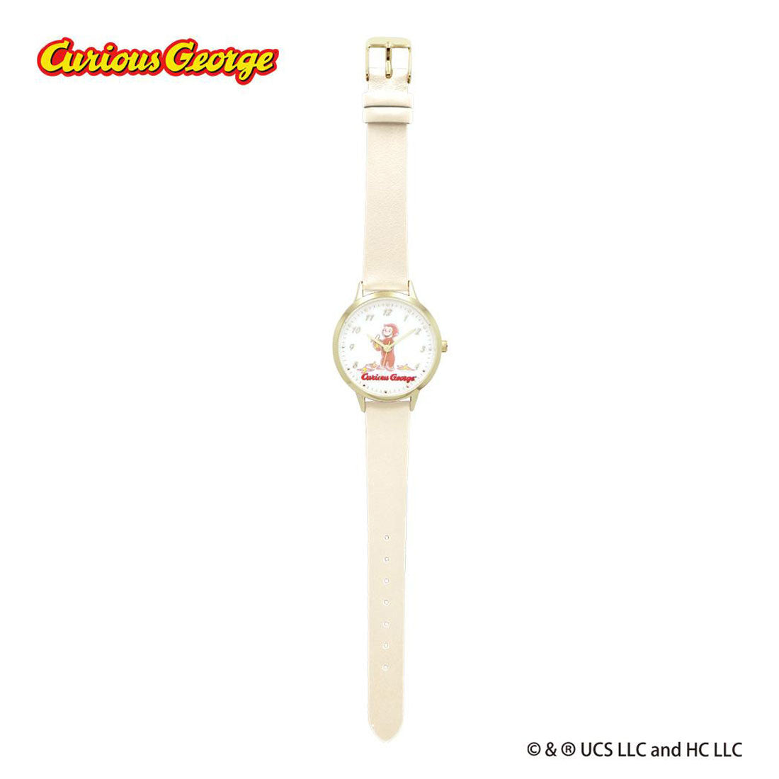 シネマコレクション cinemacollection おさるのジョージ 腕時計 ベーシックレザーウォッチ WH フィールドワーク プレゼント 女性 レディースウォッチ かわいい 絵本キャラクター グッズ ベージュ