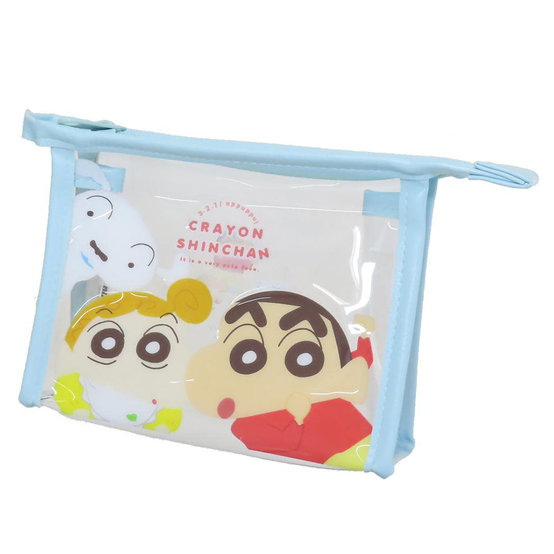 シネマコレクション cinemacollection クレヨンしんちゃん コスメポーチ フチイロポーチ あっぷっぷ！ ティーズファクトリー 小物入れ アニメキャラクター グッズ ブルー