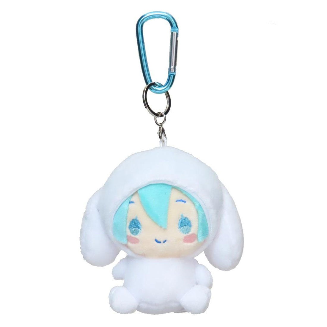 シネマコレクション cinemacollection 初音ミクxシナモロール マスコット カラビナ付きマスコット きぐるみ サンリオ ケイカンパニー ミニぬいぐるみ キャラクター グッズ ホワイト