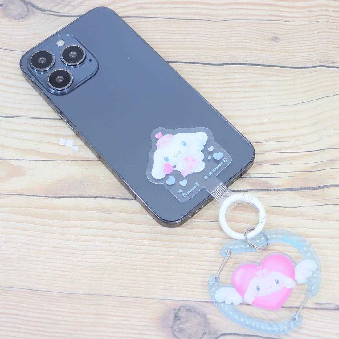 シネマコレクション cinemacollection シナモロール スマホアクセ マルチリングプラス クリアカラビナ付き サンリオ グルマンディーズ 落下防止 スマホホルダー キャラクター グッズ 他