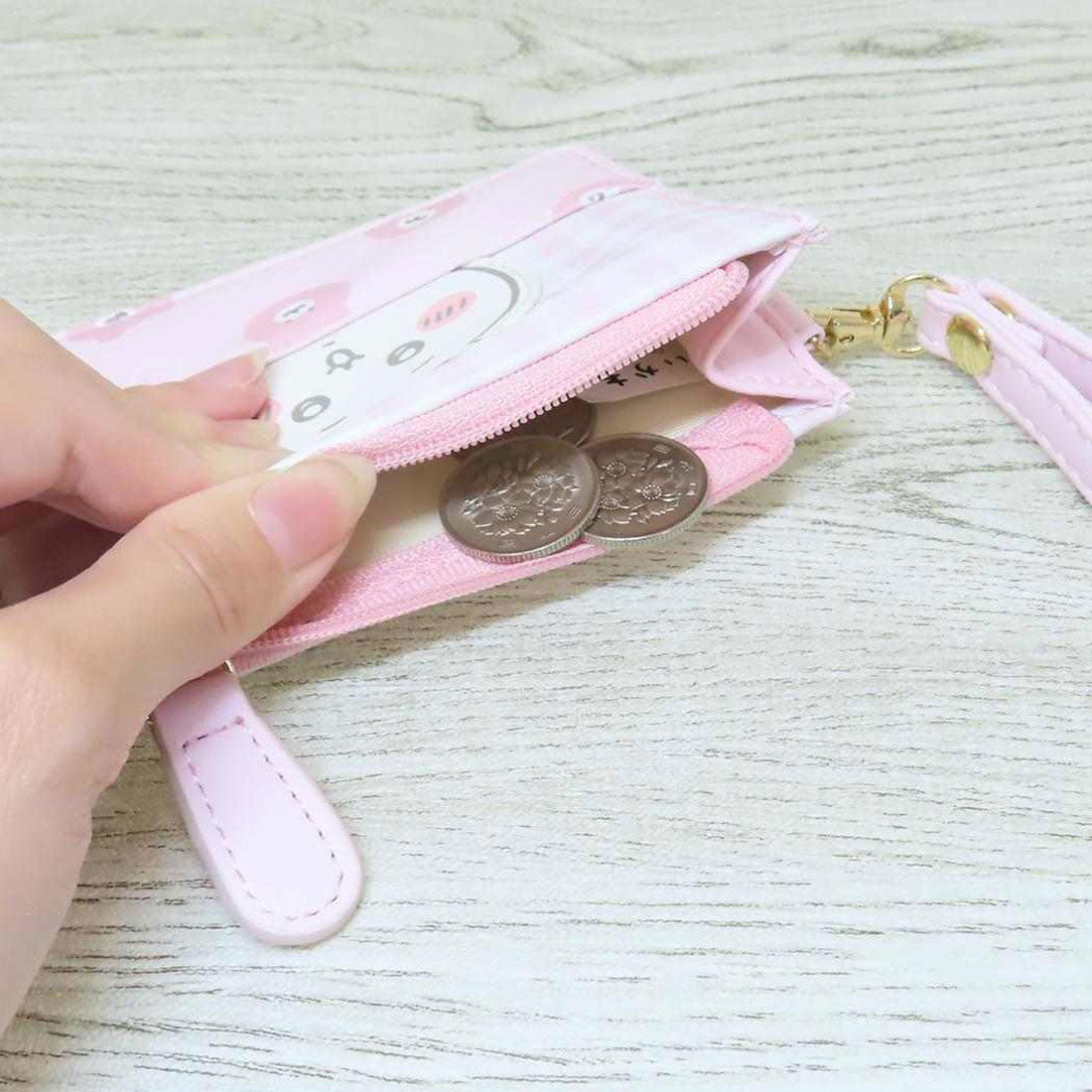 シネマコレクション cinemacollection ちいかわ パス＆コイン＆カードケース フラグメントケース ひょっこり ピンク アルディ ICカードケース キャラクター グッズ ピンク