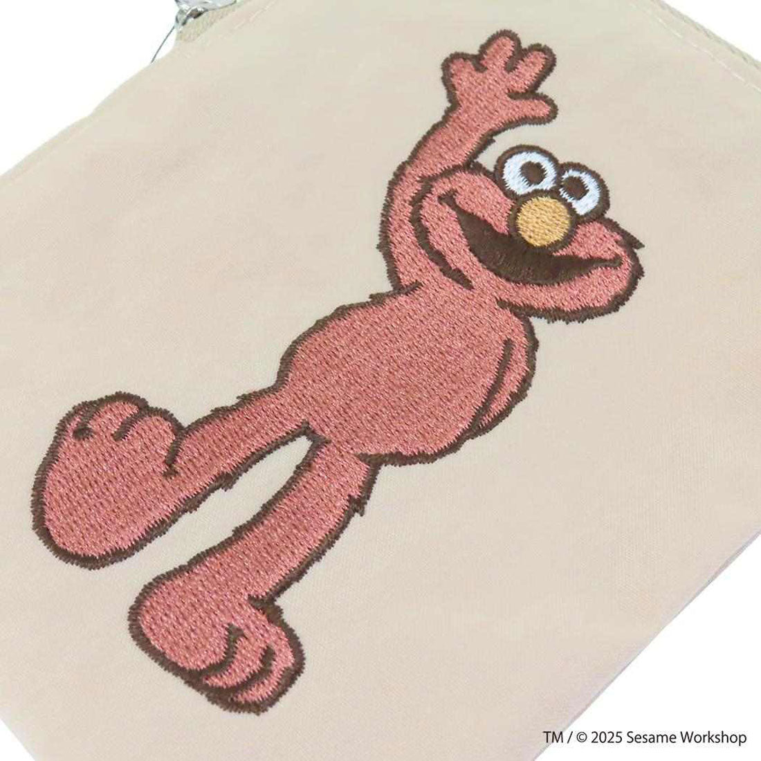 シネマコレクション cinemacollection セサミストリート 平ポーチ ミニフラットポーチ SESAME STREET EMBROIDERY ベージュ エフエービージャパン 小物入れ コスメポーチ エルモ キャラクター グッズ 他