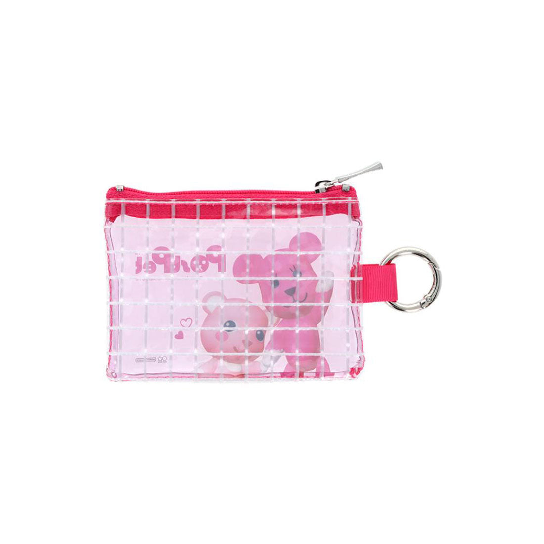 シネマコレクション cinemacollection PostPet ミニポーチ クリアミニポーチ モモ＆コモモ サンスター文具 小物入れ キャラクター グッズ ピンク
