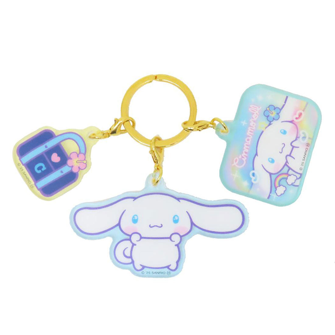 シネマコレクション cinemacollection シナモロール キーリング 3連アクリルキーホルダー 胸キュンメモリーズ サンリオ 3チャーム アクキー キャラクター グッズ 他
