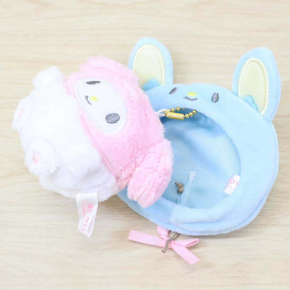 シネマコレクション cinemacollection マイメロディ マスコット かくれぬいキーホルダー サンリオ カミオジャパン ミニぬいぐるみボールチェーン キャラクター グッズ ブルー