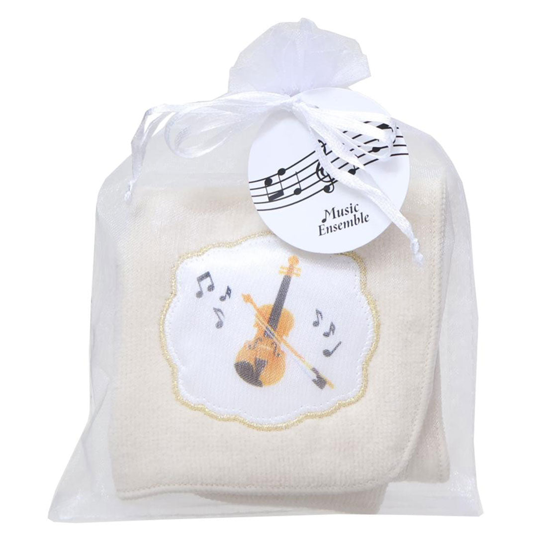 シネマコレクション cinemacollection Music Ensemble ミニタオル ギフトタオルハンカチ バイオリン Green Flash プレゼント かわいい グッズ ベージュ