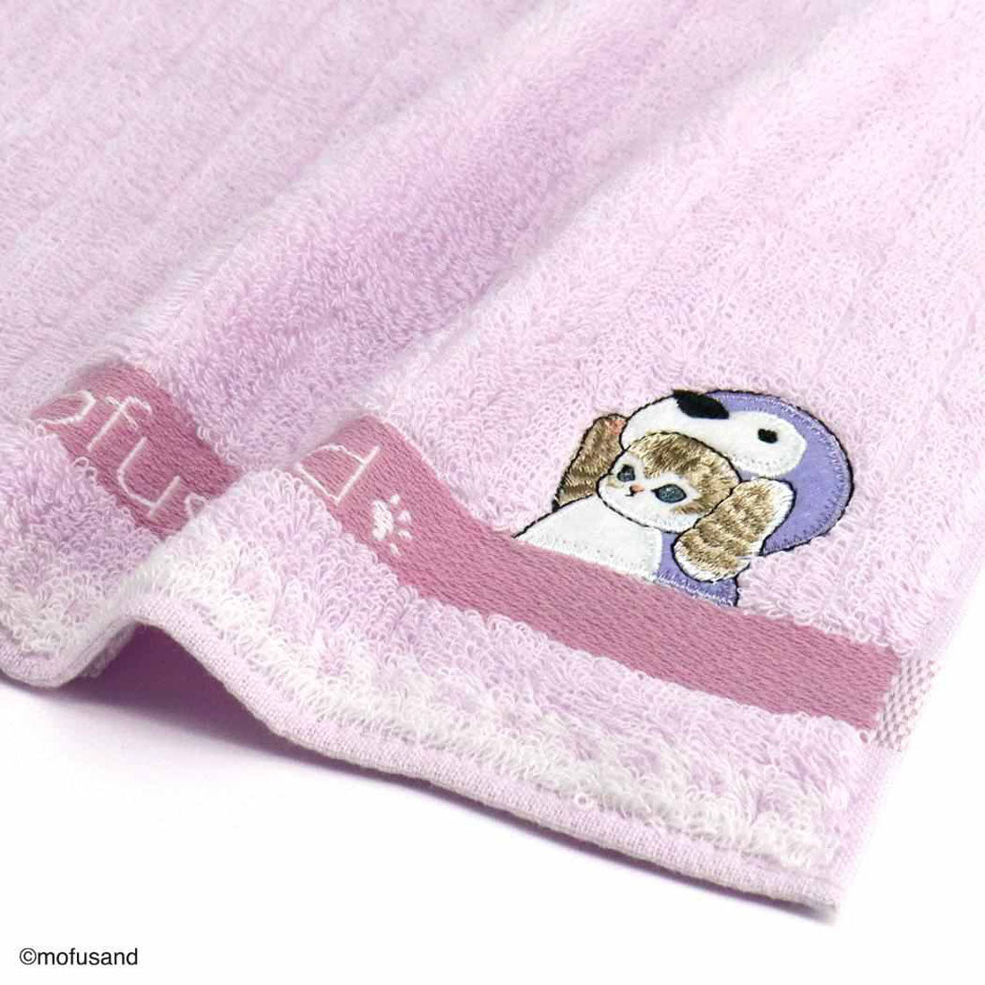 シネマコレクション cinemacollection mofusand モフサンド ミニタオル タオルハンカチ パステルレース パープル タオル美術館 プレゼント かわいい キャラクター グッズ ピンク